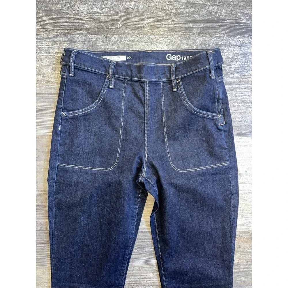 Gap 1969 Resolution Skinny Flare Jeans Womens 30L Mid Rise Stretch Denim